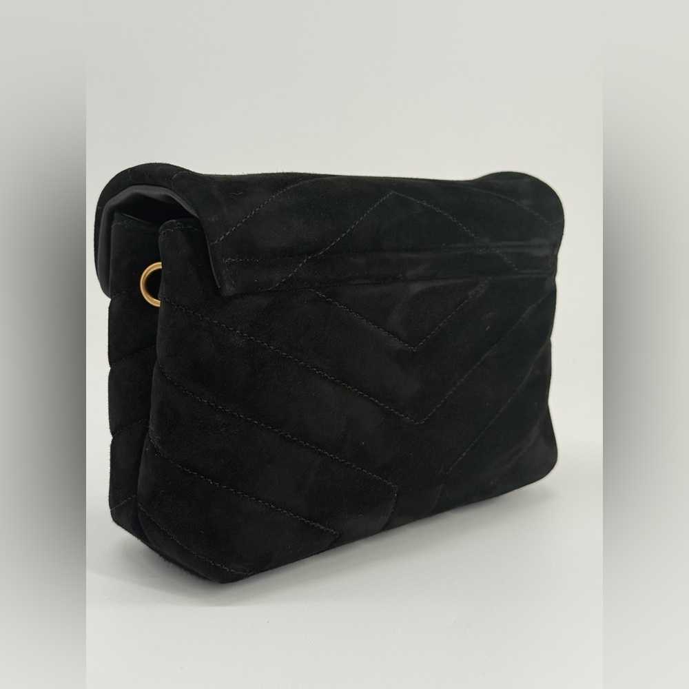 Sain Laurent Black Suede Loulou Toy Handbag - Picture 7 of 13
